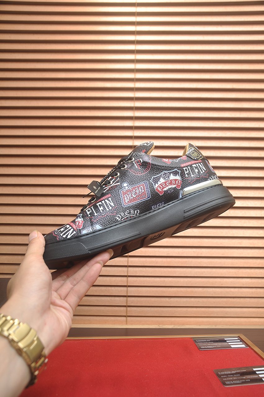Philipp Plein Graphic Print Low-Top Sneakers - Rubber Sole