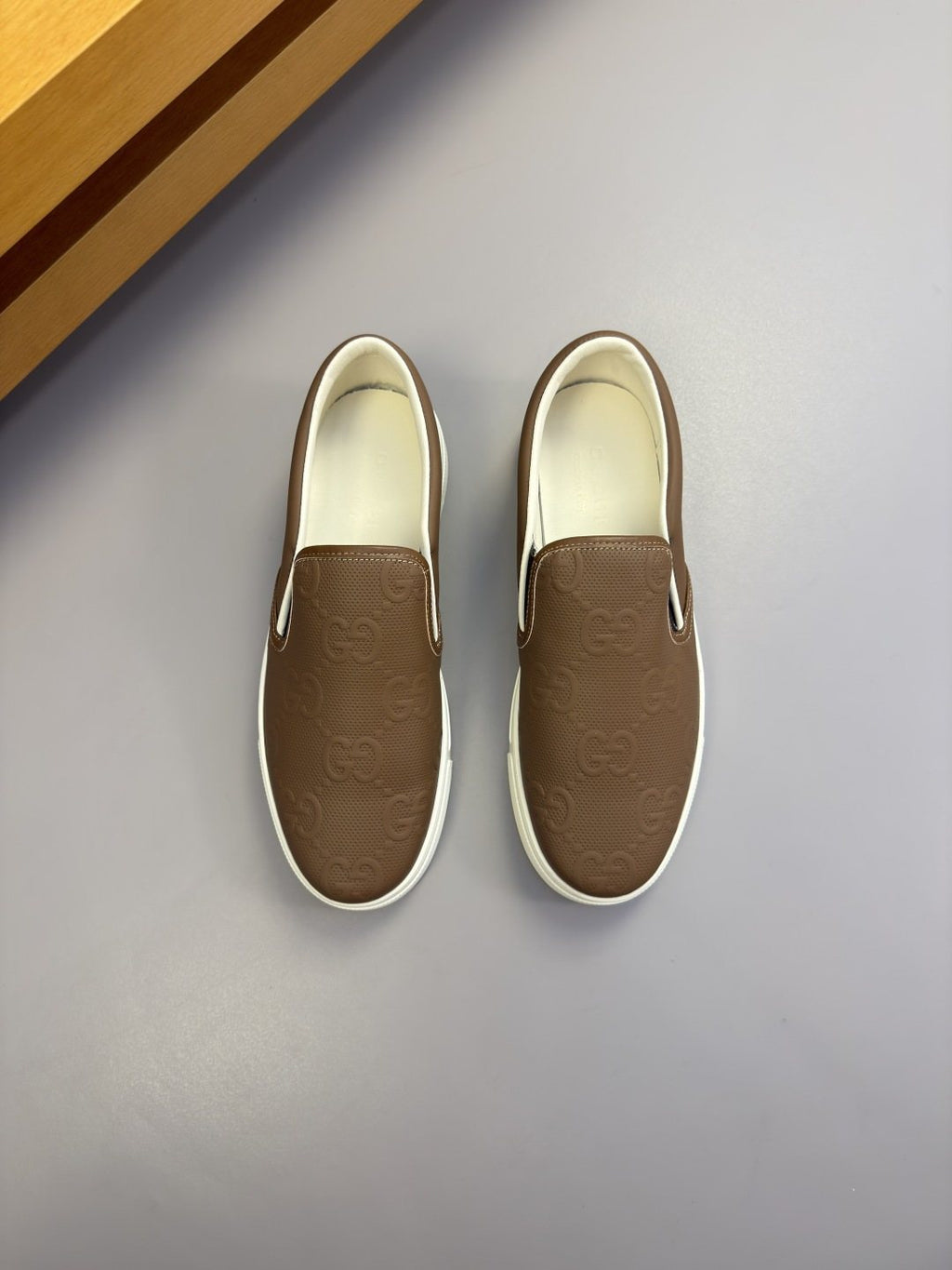 Gucci Leather Slip-On Sneakers