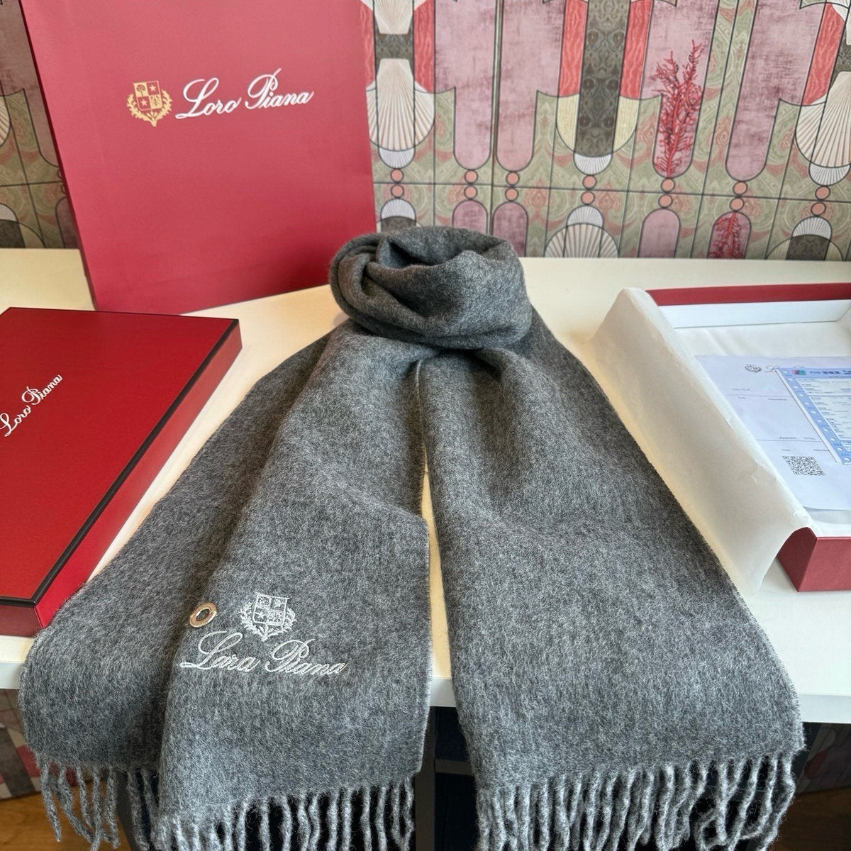 Loro Piana Reversible Fringed Scarf
