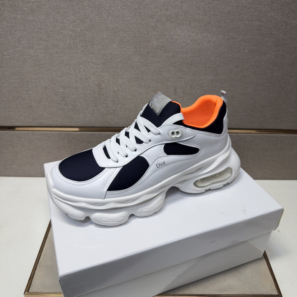 Dior Navy Blue, Black and Green Low-Top Sneakers