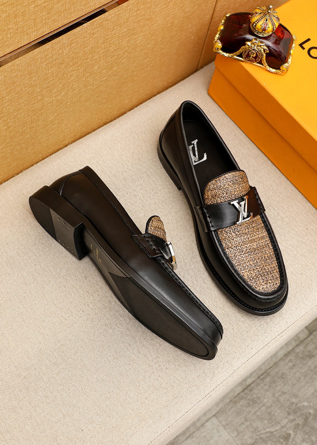 Louis Vuitton Textured Hardware Loafers