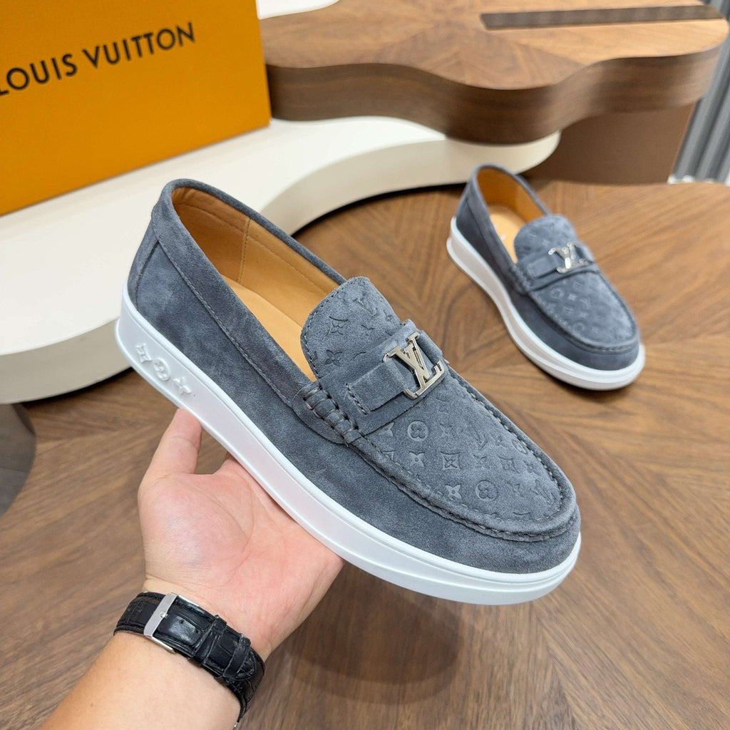 Louis Vuitton Men's Monogram Slip-On Sneakers - Moc-Toe Stitching
