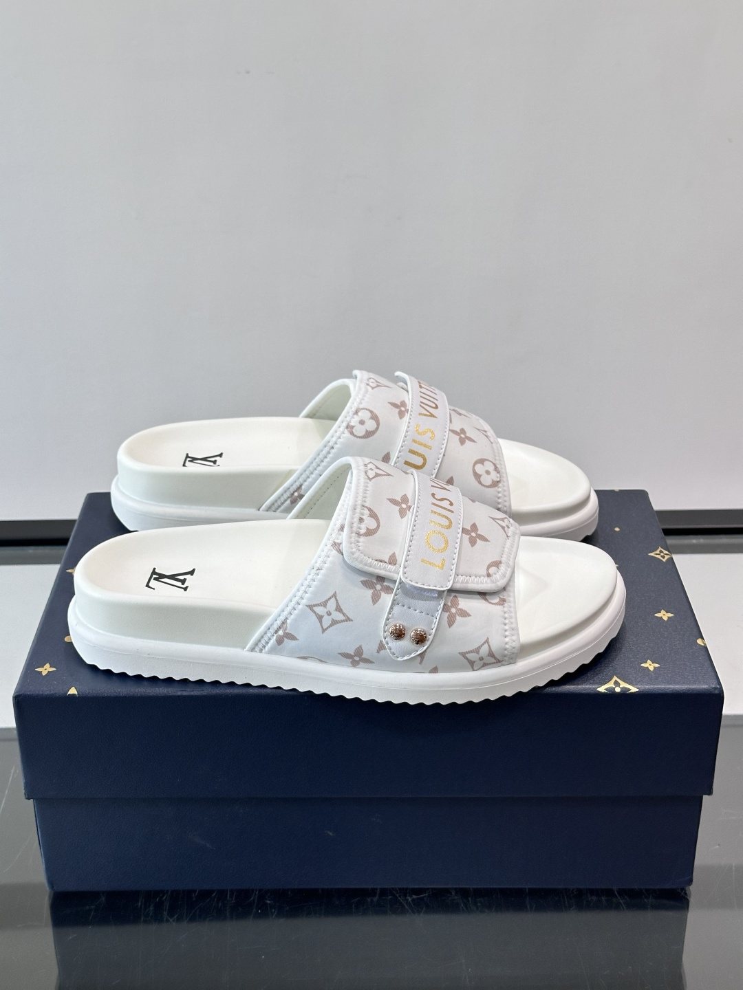 Louis Vuitton Two-Strap Slide Sandals - Open Toe