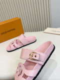 Louis Vuitton Cutout Buckle Slide Sandals