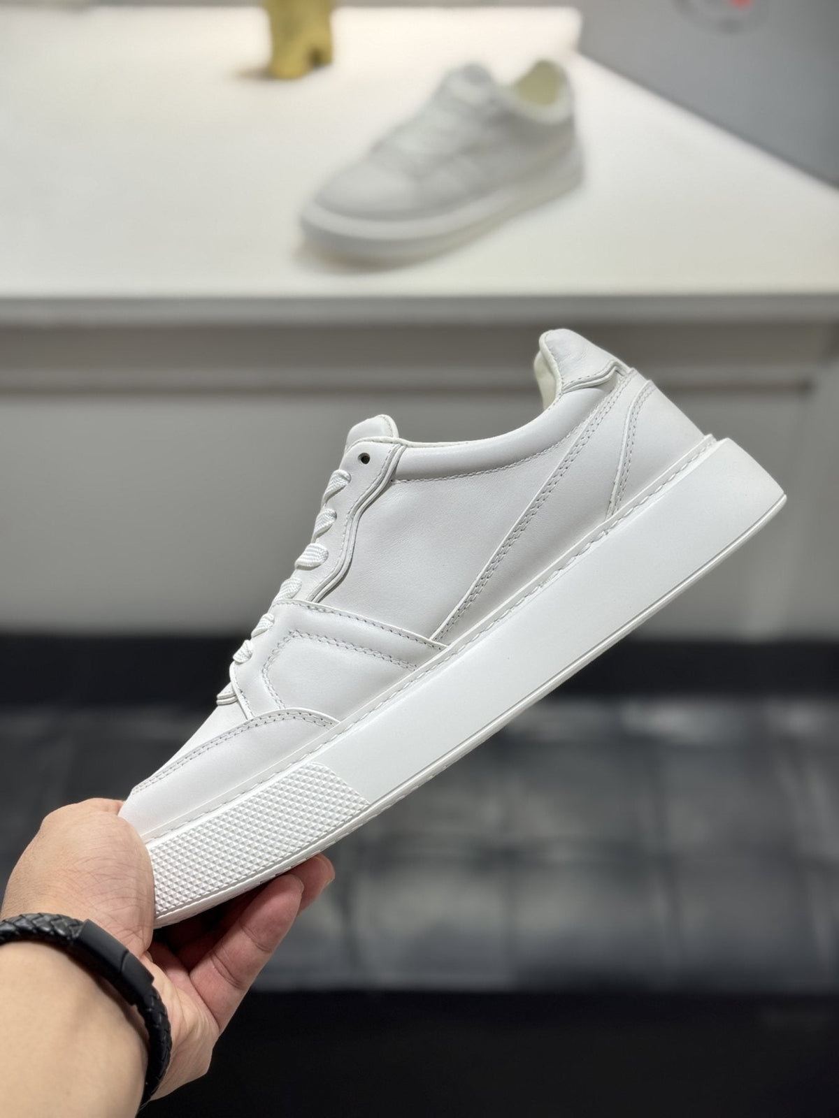 Prada Men's Paneled Lace-Up Sneakers
