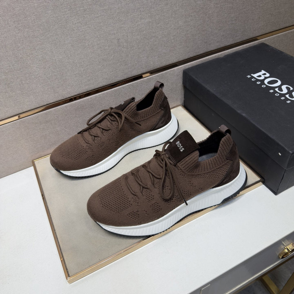 Hugo Boss Men's Knit Lace-Up Sneakers