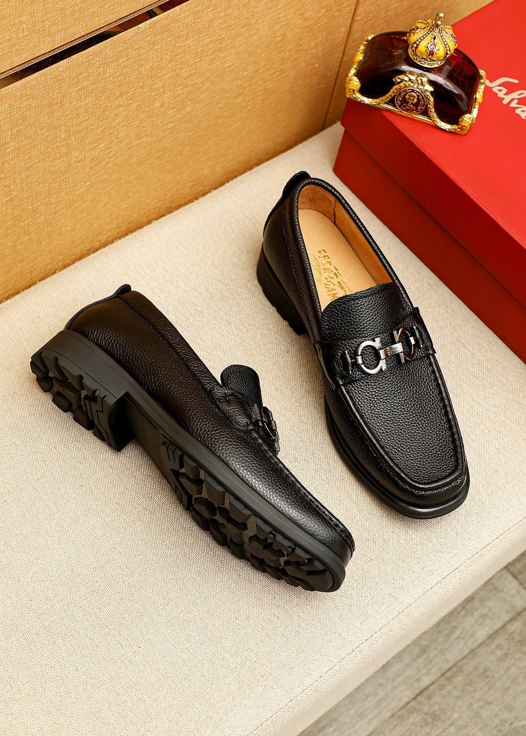 Ferragamo Leather Bit Loafers