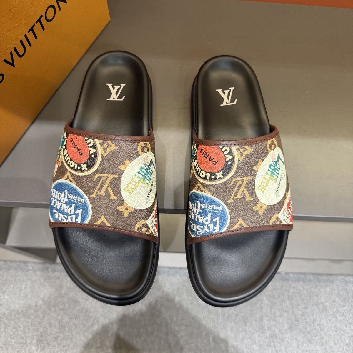 Louis Vuitton Colorful Print Slide Sandals
