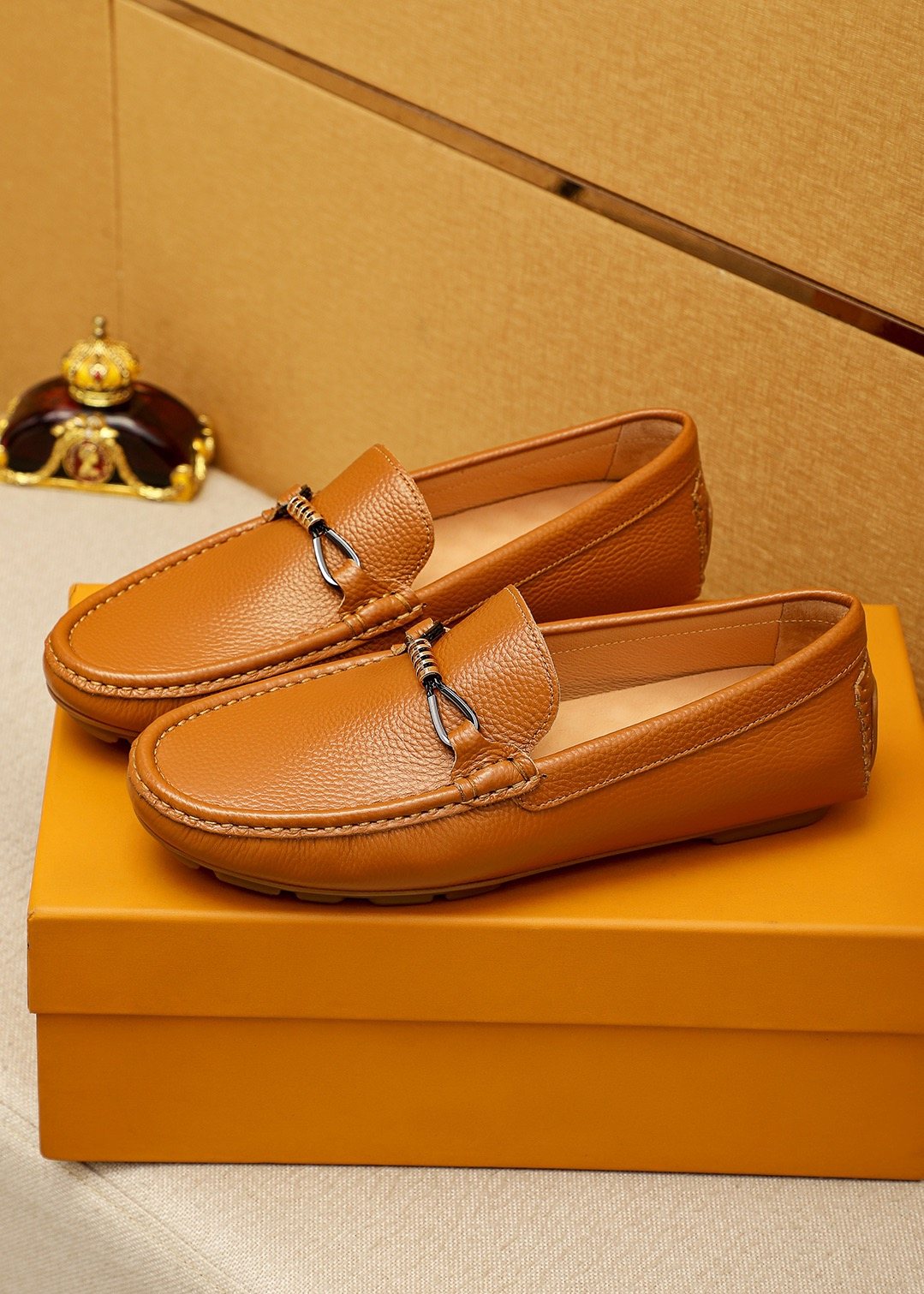Louis Vuitton Pebble-Grain Bit Loafers