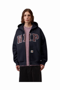 CARHARTT WIP HOODED WIP SWEAT JACKET Dark Navy stone washed