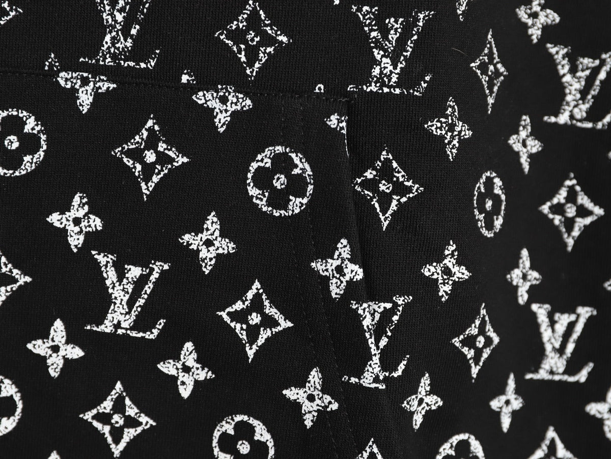 Louis Vuitton Gradient Monogram-Style Pullover Hoodie - Black