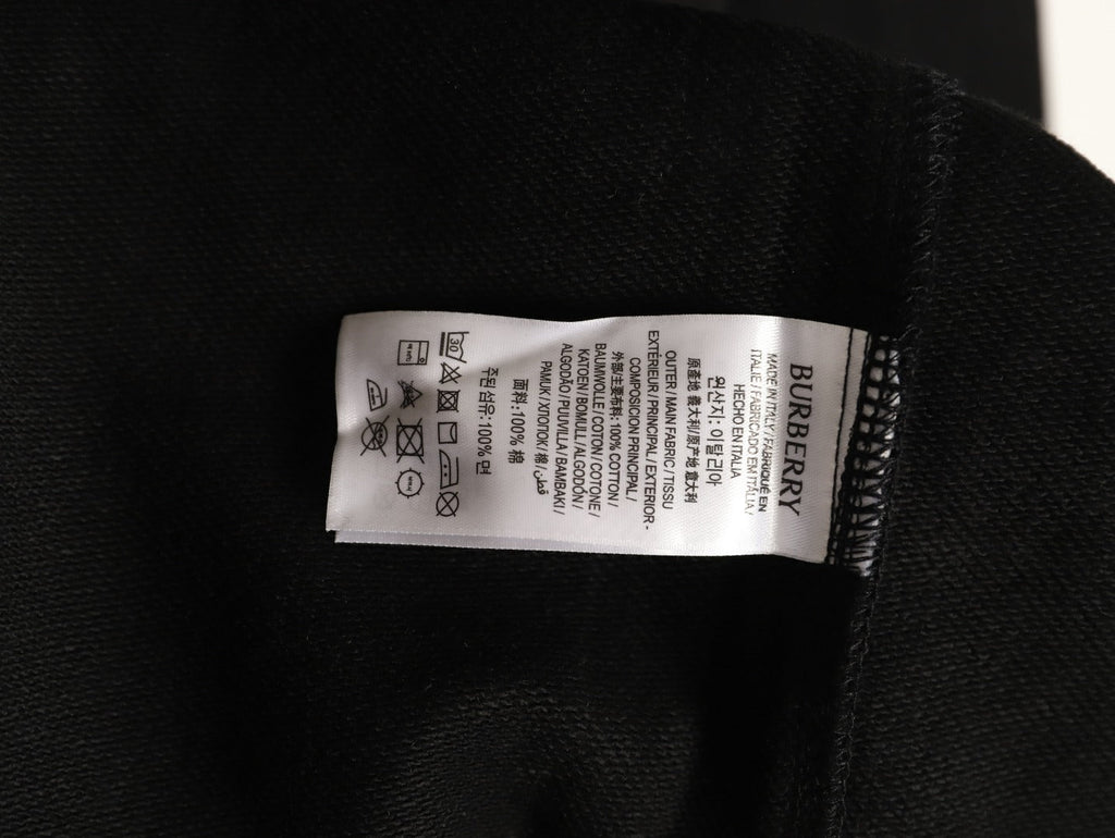 Burberry Teddy Bear Lettering Crewneck Sweatshirt - Black